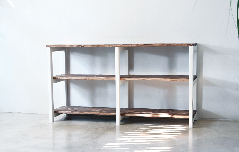 3段 シェルフ【ホワイト】